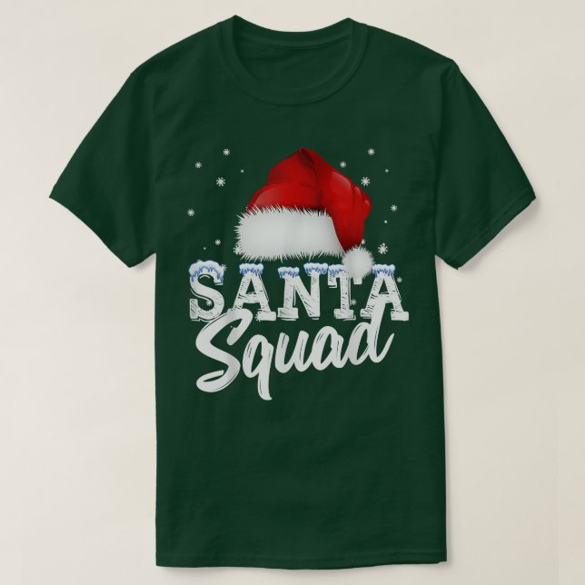 Camiseta Navidades de equipo Santa Squad familia coincidien (Diseño del anverso)