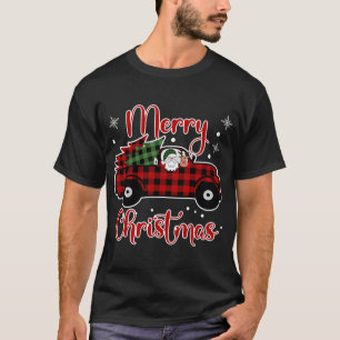 Camiseta Navidades de escúfalo rojos Camión Santa Reindeer 