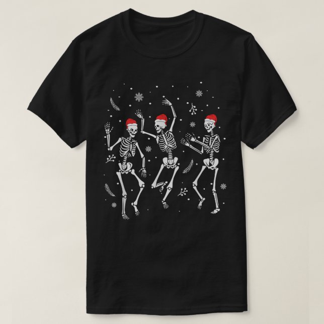 Camiseta Navidades de esqueletos bailarines 2021 Famoso Chr (Diseño del anverso)