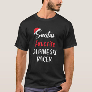 Camiseta Navidades de esquí alpino favorito de Santa