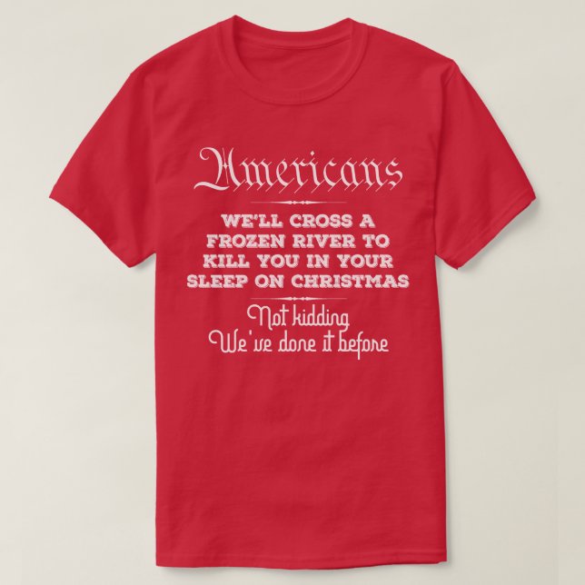Camiseta Navidades de Estados Unidos 1776 (Diseño del anverso)