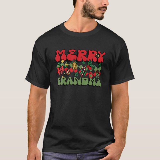 Camiseta Navidades De Estilo Retro De La Abuela De Los Merr (Anverso)