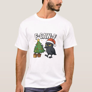 Camiseta Navidades de F-caw-f Raven Crow Xmas Tree Meme