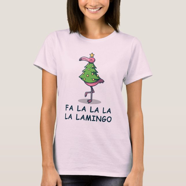 Camiseta Navidades de Fa La flamingo (Anverso)