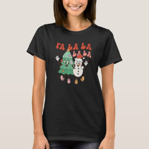 Camiseta Navidades De Fa Lalala Con El Hombre De Nieve Sant