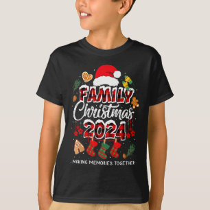 Camiseta Navidades de familia 2024 Compitiendo con la diver