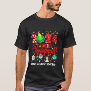 Camiseta Navidades de familia 2024 Compitiendo con la diver