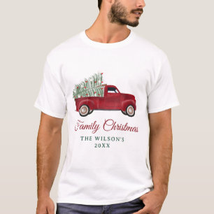 Camiseta Navidades de familia Camión de recogida Antiguo Ár