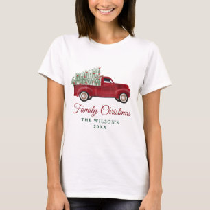 Camiseta Navidades de familia Camión de recogida Antiguo Ár