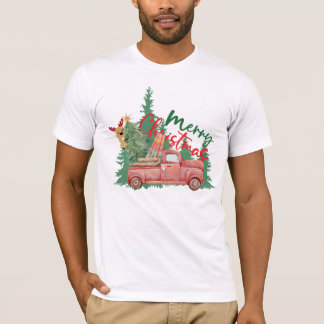 Camiseta Navidades de familia Camión Vintage Personalizado