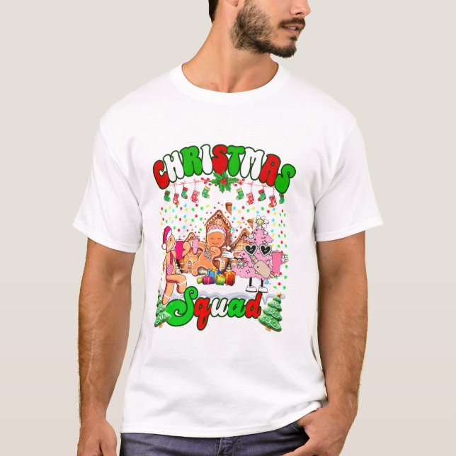 Camiseta Navidades de familia con equipo divertido (Anverso)