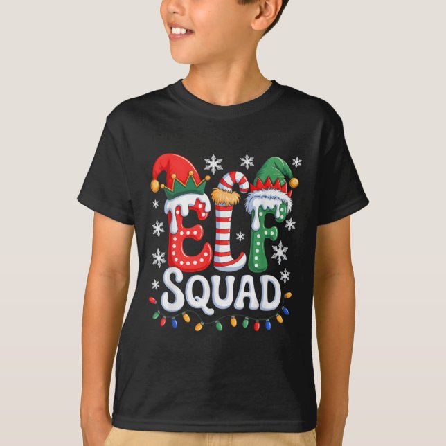 Camiseta Navidades de familia Groovy Elf Squad Elf coincidi (Anverso)