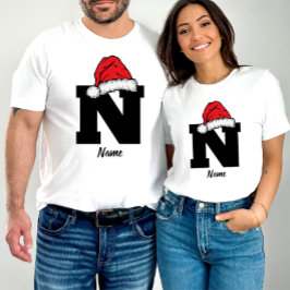 Camiseta Navidades de familia monogramados personalizan con