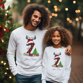 Camiseta Navidades de familia monogramados personalizan con