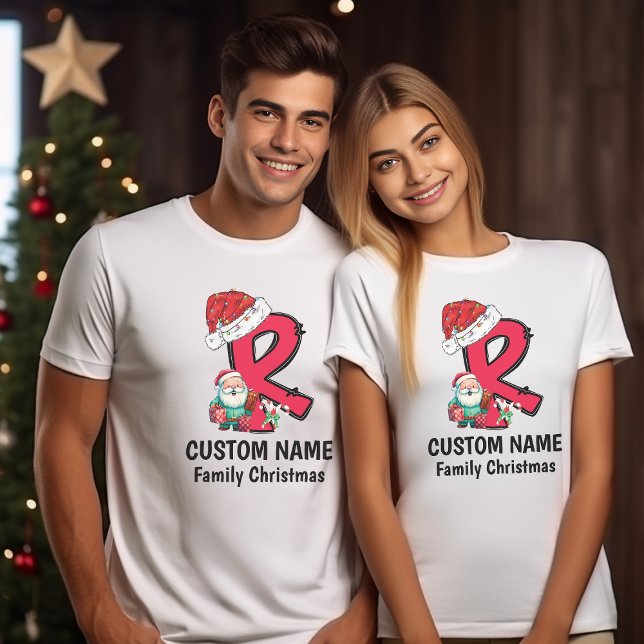 Camiseta Navidades de familia monogramados personalizan con (Subido por el creador)