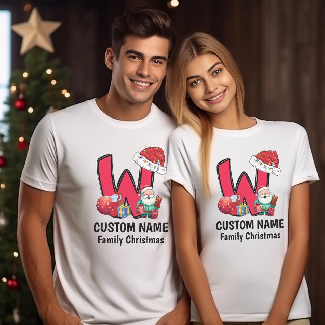 Camiseta Navidades de familia monogramados personalizan con (Subido por el creador)