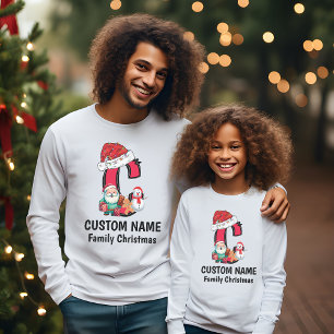 Camiseta Navidades de familia monogramados personalizan con