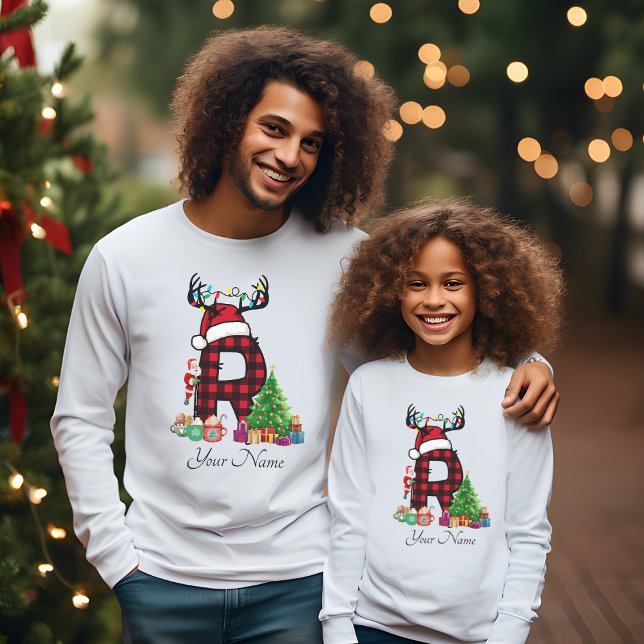 Camiseta Navidades de familia monogramados personalizan con (Subido por el creador)