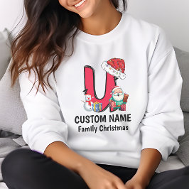 Camiseta Navidades de familia monogramados personalizan con