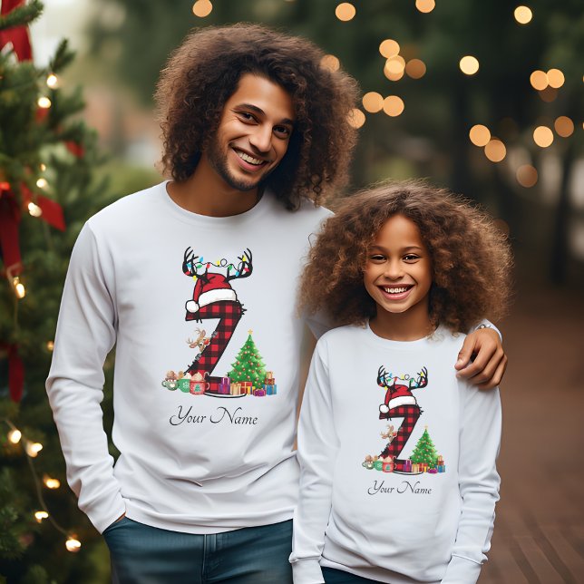 Camiseta Navidades de familia monogramados personalizan con (Subido por el creador)