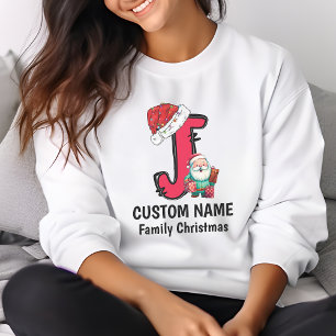 Camiseta Navidades de familia monogramados personalizan con