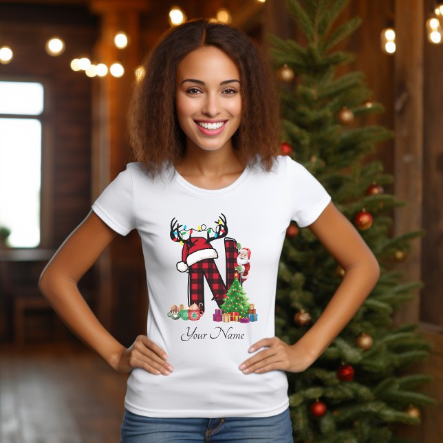 Camiseta Navidades de familia monogramados personalizan con (Subido por el creador)