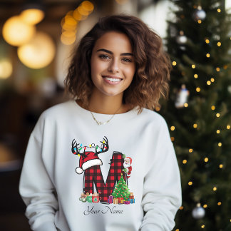 Camiseta Navidades de familia monogramados personalizan con