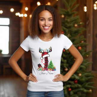 Camiseta Navidades de familia monogramados personalizan con