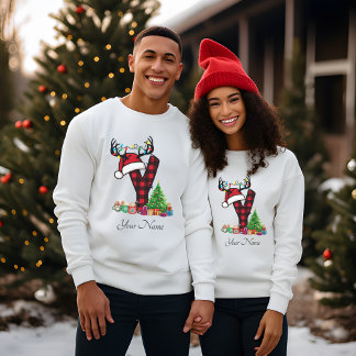 Camiseta Navidades de familia monogramados personalizan con