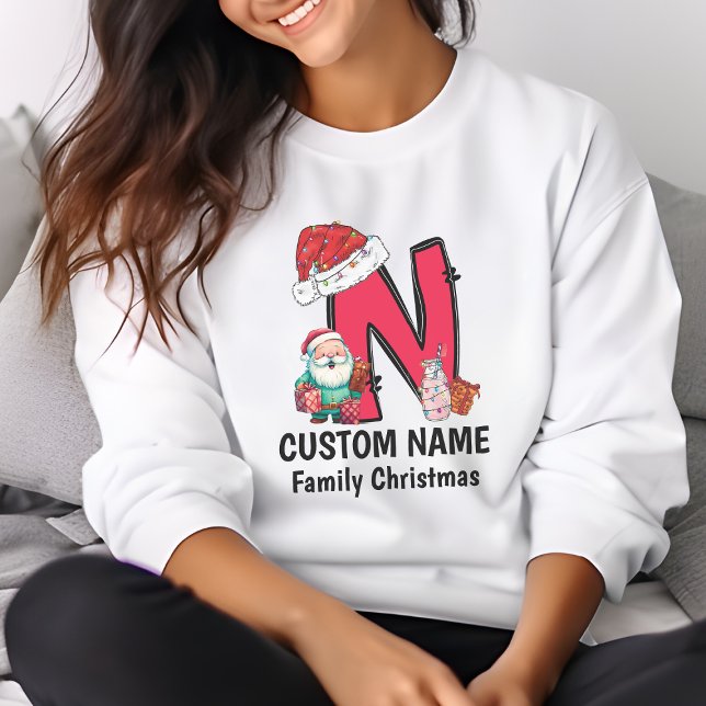 Camiseta Navidades de familia monogramados personalizan con (Subido por el creador)