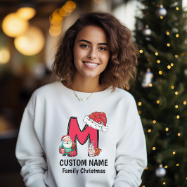 Camiseta Navidades de familia monogramados personalizan con