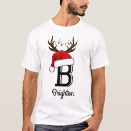 Camiseta Navidades de familia monogramados que coinciden co
