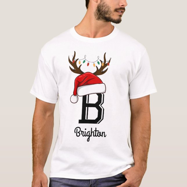 Camiseta Navidades de familia monogramados que coinciden co (Anverso)