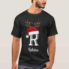 Camiseta Navidades de familia monogramados que coinciden co