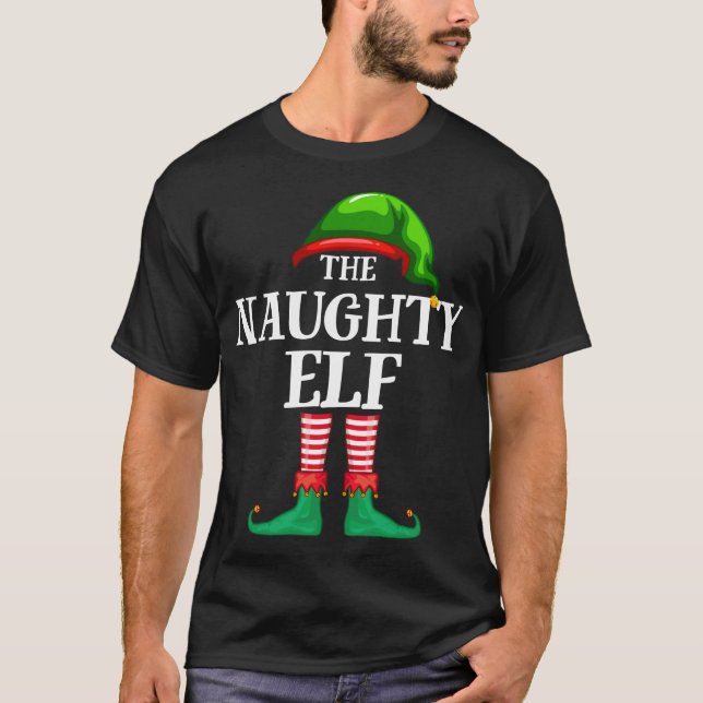 Camiseta Navidades de familia Naughty Elf Matching Pajama (Anverso)