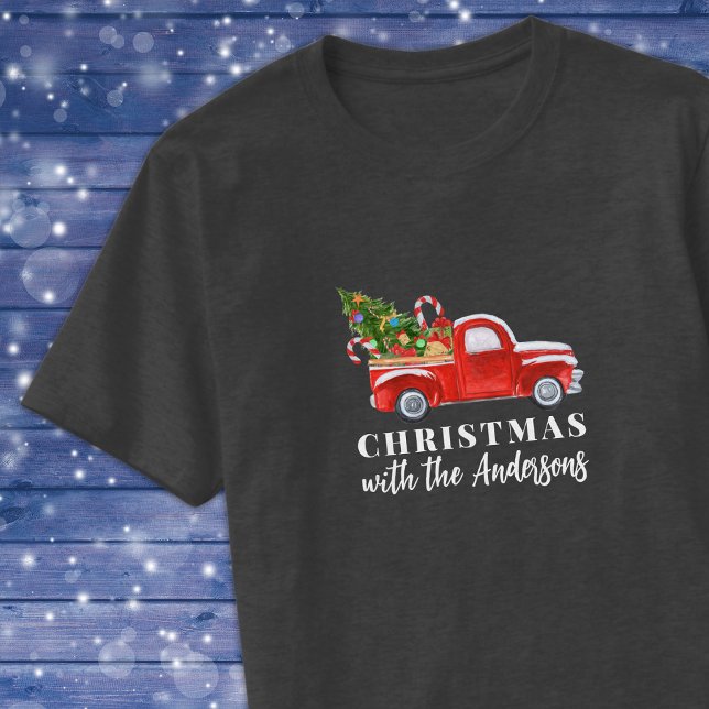 Camiseta Navidades de familia personalizado de Camión Rojo (Subido por el creador)