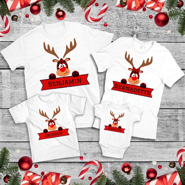 Camiseta Navidades de familia que coinciden reno de cola de (Subido por el creador)