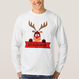 Camiseta Navidades de familia que coinciden reno de cola de