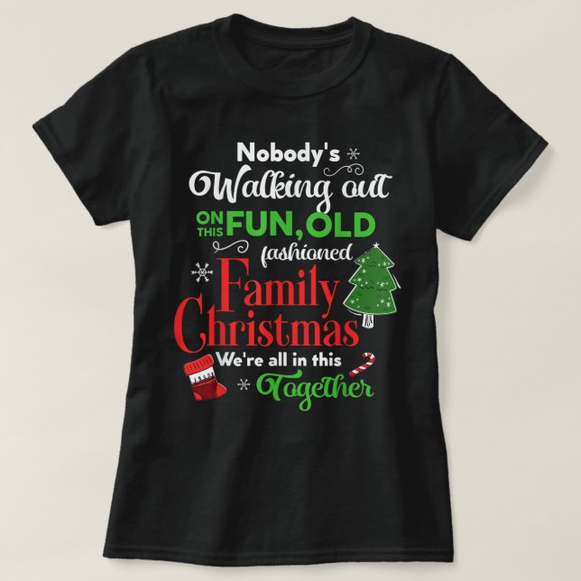 Camiseta Navidades de familia vacacionan pijamas graciosos  (Diseño del anverso)