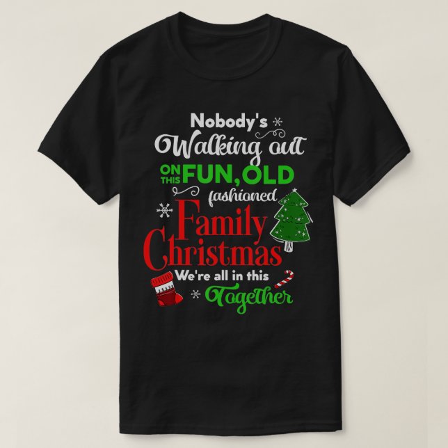 Camiseta Navidades de familia vacacionan pijamas graciosos  (Diseño del anverso)