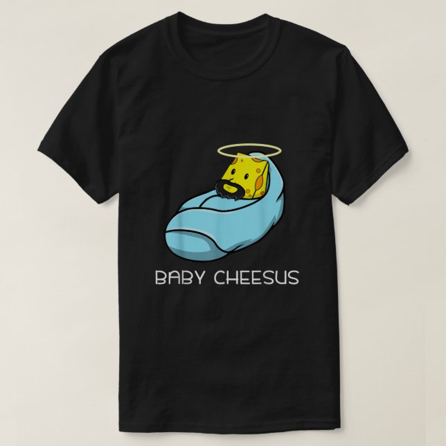 Camiseta Navidades de fans del queso Cheesus Baby Jesus Pun (Diseño del anverso)
