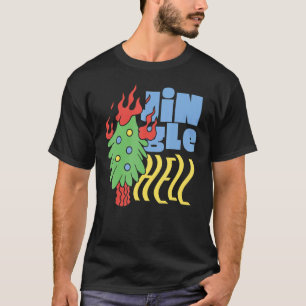 Camiseta Navidades de fans del rock de Santa Claus queman N