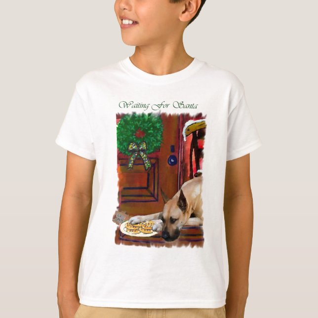 Camiseta Navidades de Fawn Great Dane (Anverso)