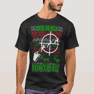 Camiseta Navidades de Feliz Cacería cazan renos feos