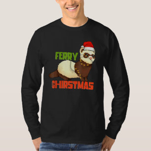 Camiseta Navidades de ferry de Ferret Animal Mascota Santa