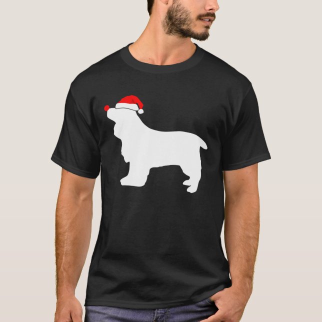 Camiseta Navidades de Field Spaniel Santa Hat (Anverso)
