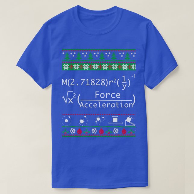 Camiseta Navidades de Física divertida sudan navidades en f (Diseño del anverso)