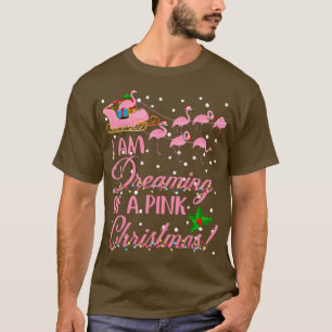 Camiseta Navidades De Flamingo Soñan Con Una Cristma Rosa