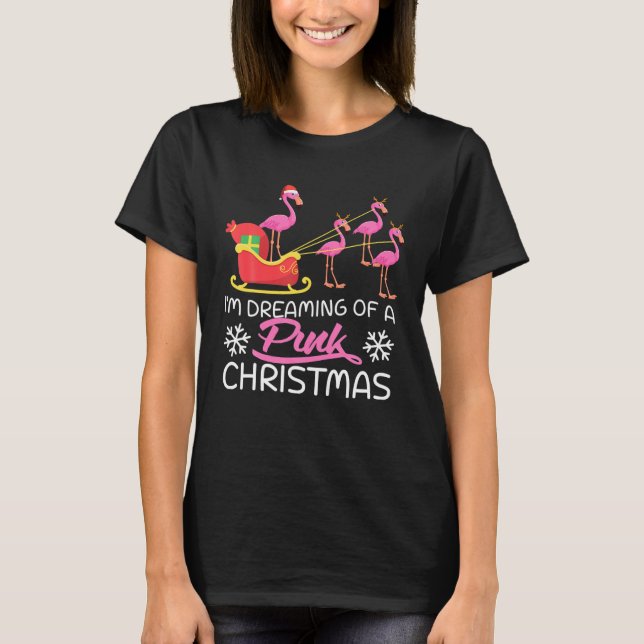 Camiseta Navidades de Flamingo Sueño Con Un Gi De Regalos R (Anverso)