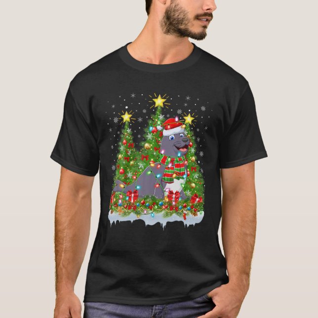Camiseta Navidades de foca divertidos del árbol de navidad  (Anverso)